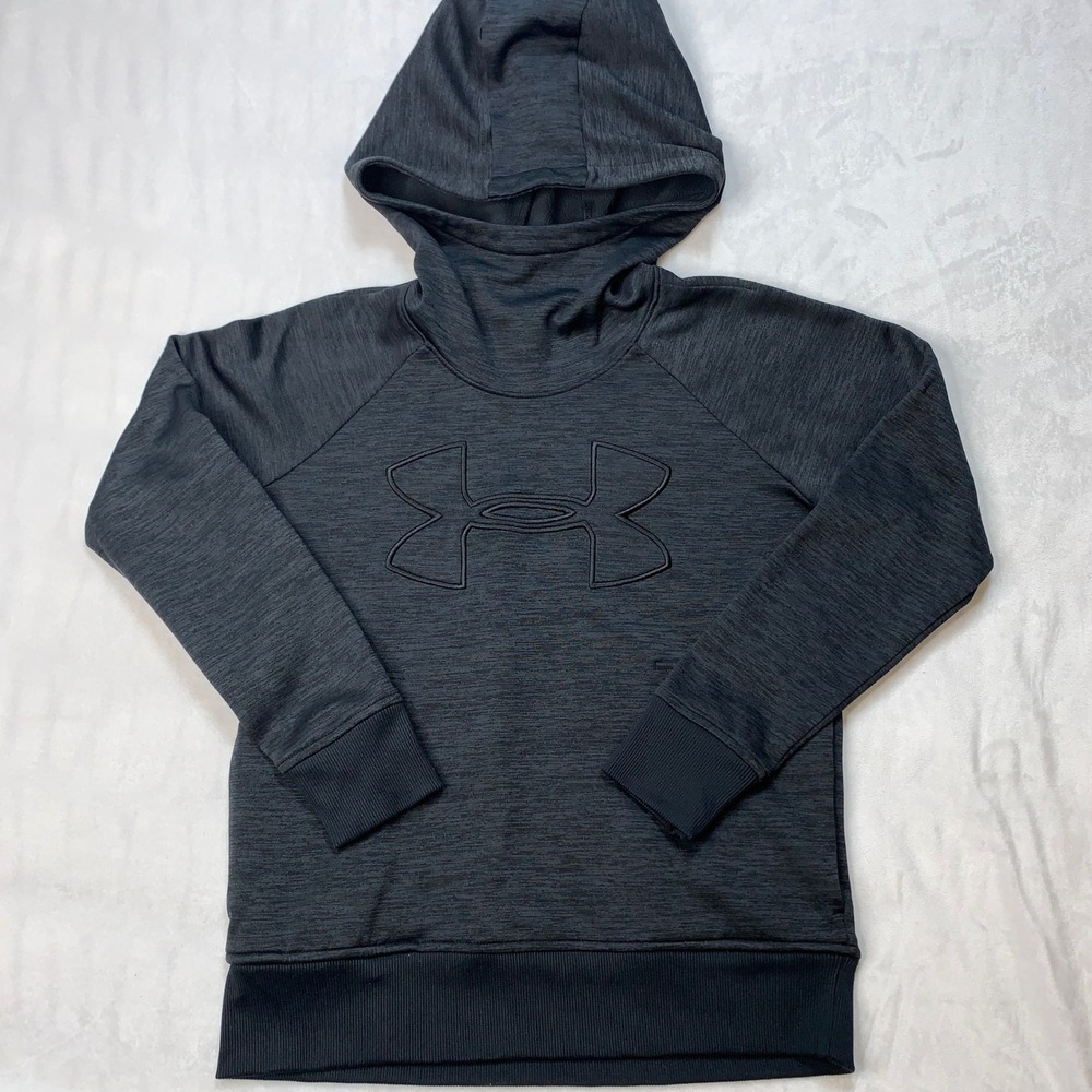 Under Armour ColdGear Hoodie Pullover Boys Youth XS Losse Fit High Neck‎ Fleece